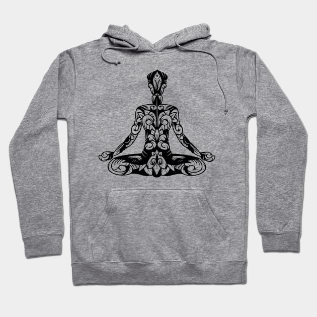 Abstract Pose Meditation, Meditatie Hoodie by BAMBOE